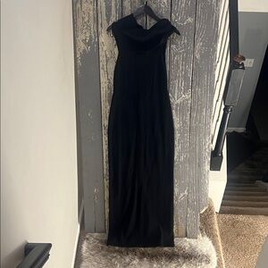 MESHKI Elegant Black Evening Off Shoulder Maxi Dress Size XXL